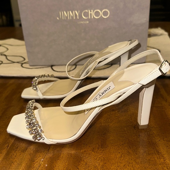 Jimmy Choo Meira Embellished High Heel Slide Sandals Size 36 NEW - Picture 12 of 17